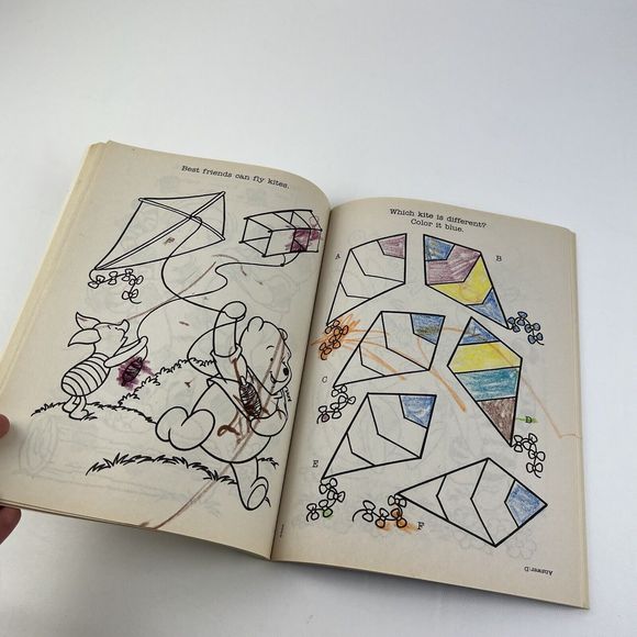 DISNEY Winnie the Pooh Bear Coloring Book Together Time VTG y2k Golden 2001 - Picture 7 of 7
